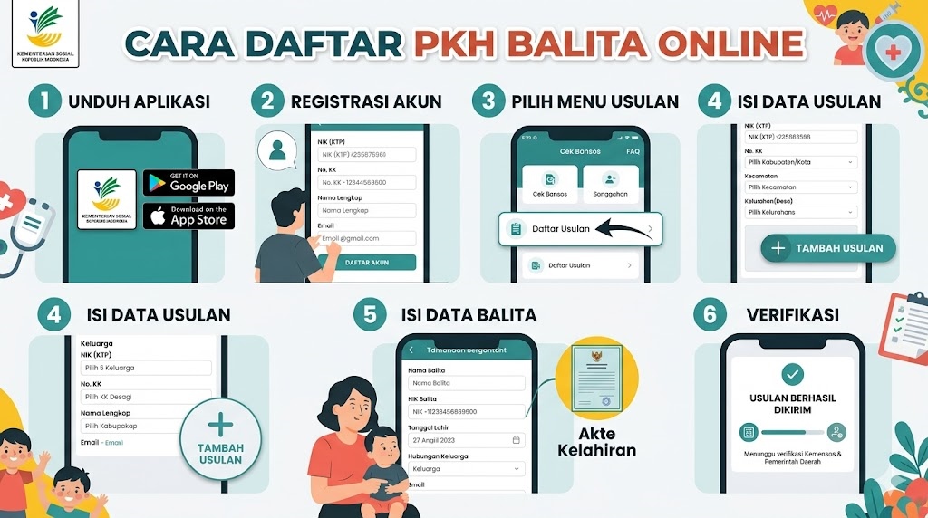 cara daftar pkh balita online